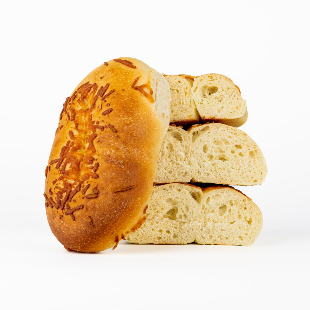 Amp'd Asiago Bagel - 4 Count