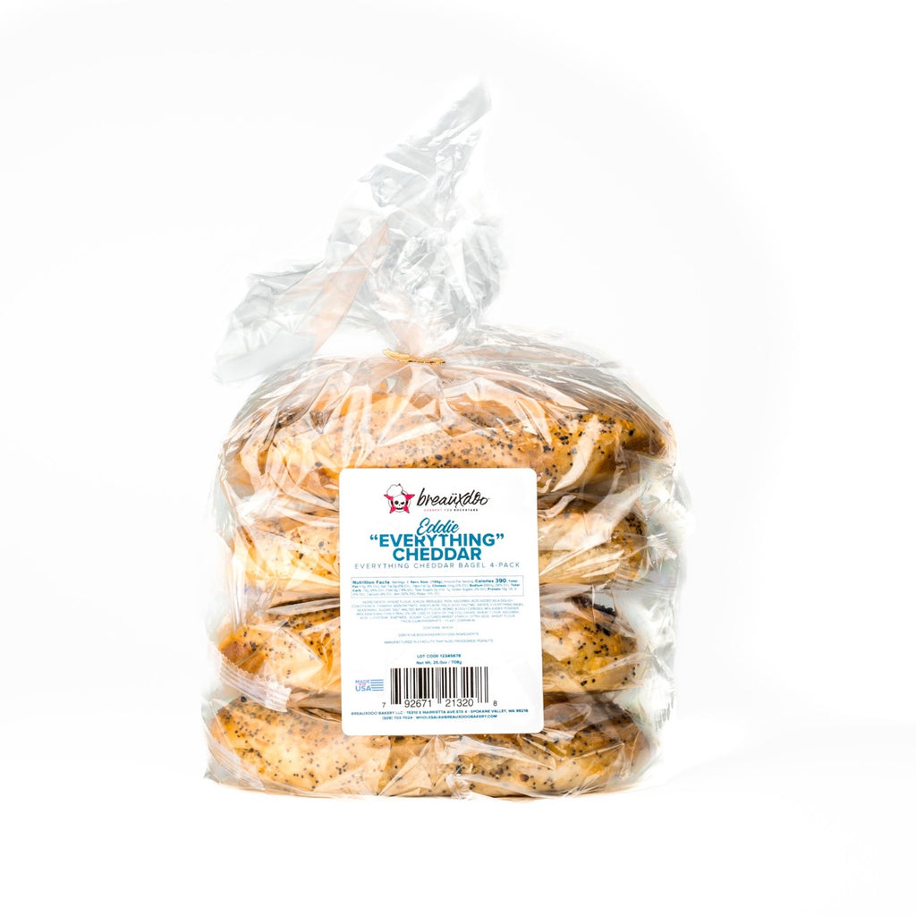 Eddie "Everything" Cheddar Bagel - 4 Count