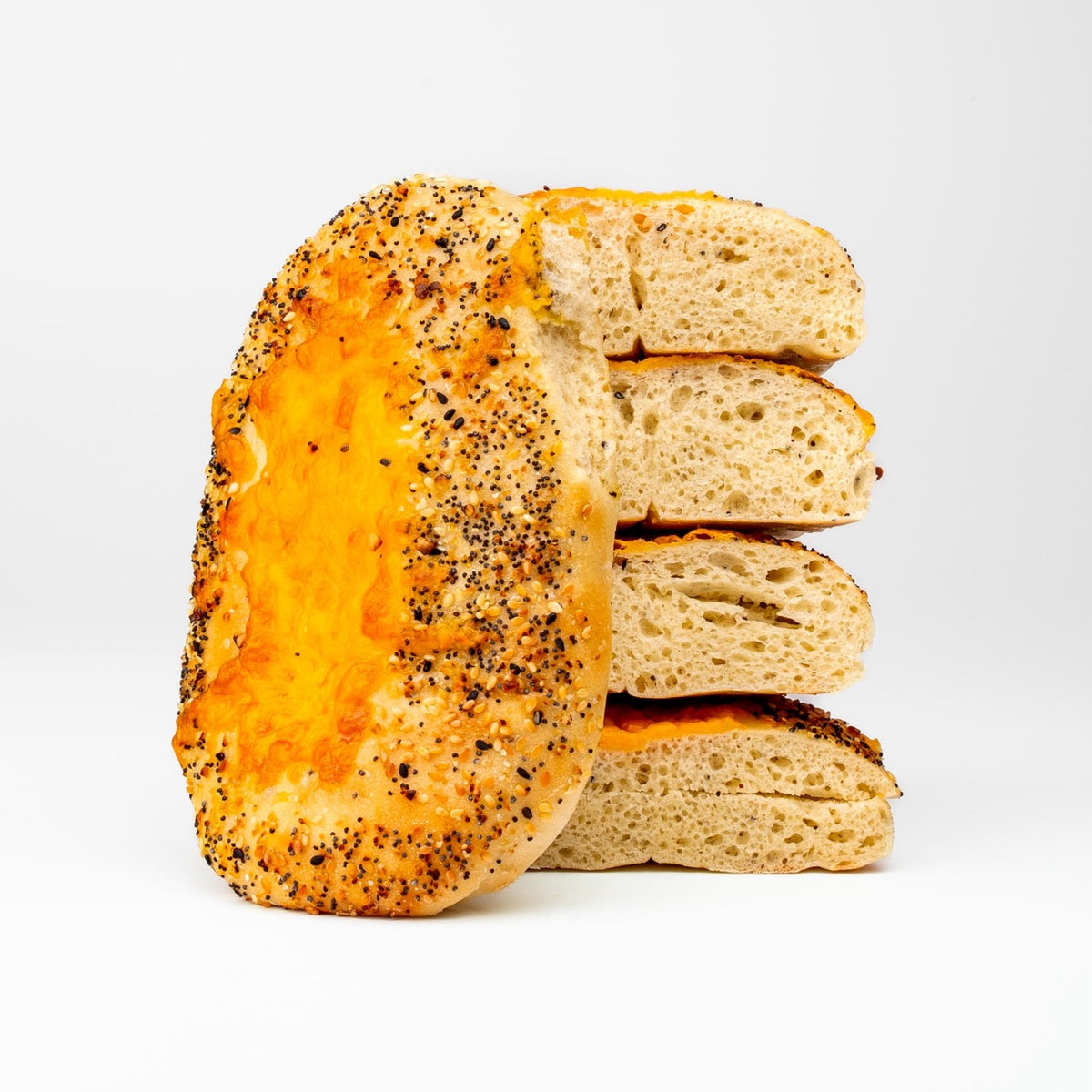 Eddie "Everything" Cheddar Bagel - 4 Count
