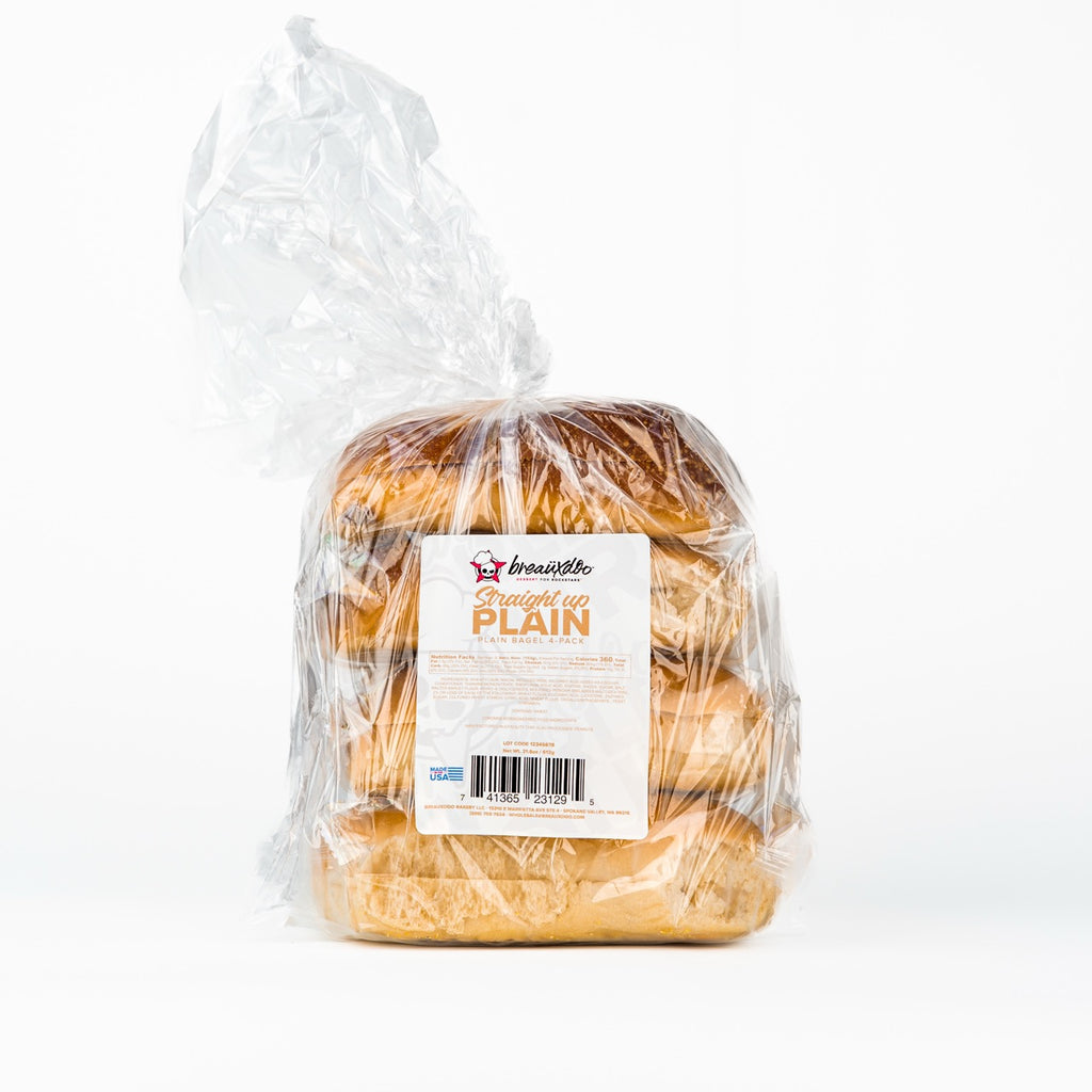 Straight Up Plain Bagel - 4 Count